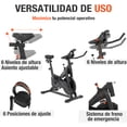 thumbnail image 3 of Bicicleta Estática Altera NOIR Spinning C/ Asiento Y Manubrio Ajustable Capacidad 100 Kg, 3 of 7