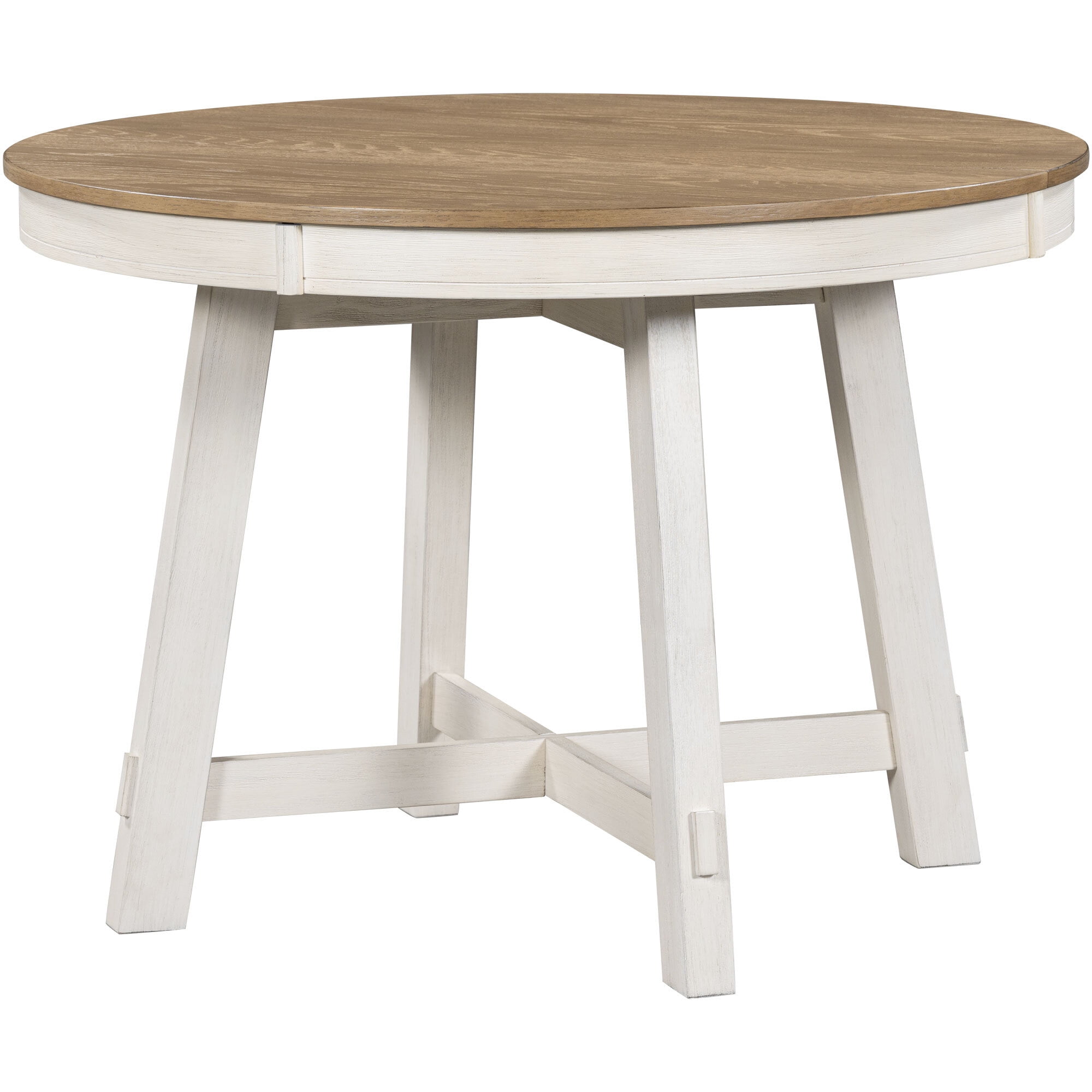 Euroco 42in-58in Extendable Round Dining Table for 4-6, Modern Oval Kitchen Table with Removable Leaves & Wood Base,Dinner Table for Kitchen Dining Room,Space Saving,Oak Natural