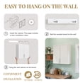 thumbnail image 4 of 59" W Laundry Room Cabinets Wall Mounted with Adjustable Shelf, Upper Cabinet with Shaker Doors, Wall Cabinet for Bathroom/Kitchen, White, 4 of 7