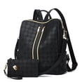 thumbnail image 1 of Makes Mochila Monedero para Mujer Bolso de Viaje de Cuero PU Bolso de diseño Convertible con Monedero 2 Piezas, 1 of 5