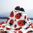 thumbnail image 3 of Ladybug Cartoon Flannel Blanket Decorative, Soft Throw Blankets for Bed Sofa Office Decor Seasonal Gifts 80"x60", 3 of 6