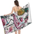thumbnail image 2 of Cute Flamingo Girly Printed Microfiber Sand Free Pool Towel Lightweight Oversized Quick Dry Absorbent Compact Travel Must Have for The Swimming, Yoga, Camping, Summer Cruise Shi, 2 of 8