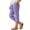 Purple, variant on Pretxorve Kids Girls Casual Pants Solid Linen Mix Fabric Split Button Side Pockets 7 Length Bottoms
