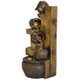 thumbnail image 2 of Haverchair 39.3" Outdoor Water Fountain with LED Lights 5 Tiers Modern Cascading Large Outdoor Fountain with Lights for Garden, Patio, Backyard, Deck, Porch and Home Art Decor, 2 of 10