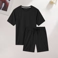 thumbnail image 3 of GINGTTO Men's Summer 2 Piece Short Set Casual Athletic Workout Outfits Loose Fit T-Shirt and Elastic Waist Shorts, 3 of 7