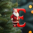 thumbnail image 5 of Dmlowu 26 Letter Christmas Ornaments with Santa - Exquisite Christmas Tree Ornaments for Xmas Tree, Personalized Hanging Christmas Tree Decorations Pendant for Holiday Party, 5 of 6