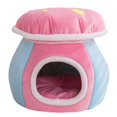 thumbnail image 1 of Cama for gatos con forma de seta, cueva acogedora de felpa con cojín extraíble, casa cubierta for mascotas for gatos y perros pequeños, 1 of 6