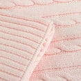 thumbnail image 6 of Ntbay 100% Cotton Cable Knit Toddler Blanket, Soft Warm Unisex Baby Blanket for Crib, 30"x40", Baby Pink, 6 of 7