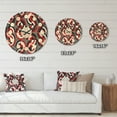 thumbnail image 4 of Designart 'Circular Retro Pattern Geometrical' Mid-Century Modern Wood Wall Clock, 4 of 5