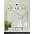 thumbnail image 3 of 205-PC-G74 Innovations Lighting Bell - 3 Light Bath Vanity In Industrial Style-11 Inches Tall and 32 Inches Wide-Polished Chrome Finish-Seedy Glass, 3 of 4