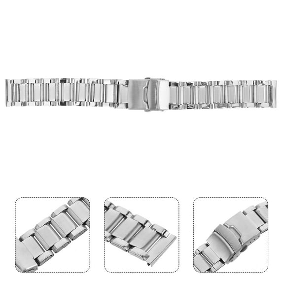 HONMEET Men Stainless Steel Watch Band Universal Replacement Watch Strap For Daily Business Wear Occasions 20mm