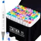thumbnail image 1 of Set de Marcadores a Base de Alcohol XIEED 80 Colores con Punta Cincel y Pincel, 1 of 6