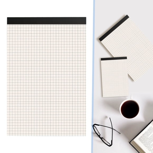 FENGGHAO Bloc-Notes en Papier à Motifs Quadrillé Ligné Carnet A5 Démontage Facile Quadrille pour Croquis et Mathématiques 80 Feuilles