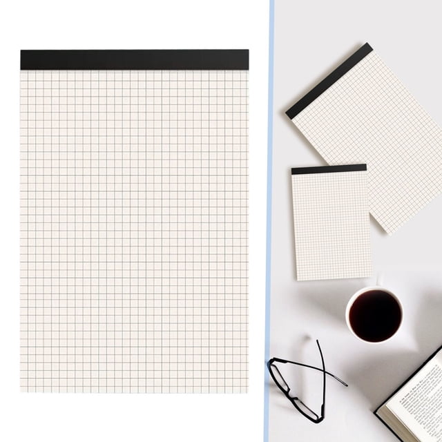 Yuehao Graph Paper Notebook - A5 Grid Ruled Paper Pad with Easy Tear Off for Drawing, Sketching, Math, 80 Sheets