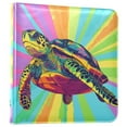 thumbnail image 2 of Leather Cover Photo Album 80 Pockets 4x6 Photos Bookshelf Picture Album Colorful Turtle, 2 of 9