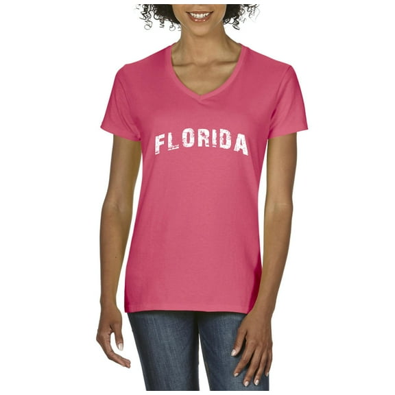 Artix - Women's T-Shirt V-Neck Short Sleeve, up to Women Size 3XL - Florida