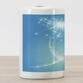 thumbnail image 3 of Magic Ceramic Toothbrush Holder, Magic Fantasy Celebration Swirling Stars with Tail Illustration, Decorative Versatile Countertop for Bathroom, 4.5" X 2.7", Sky Blue and Pale Blue, 3 of 4