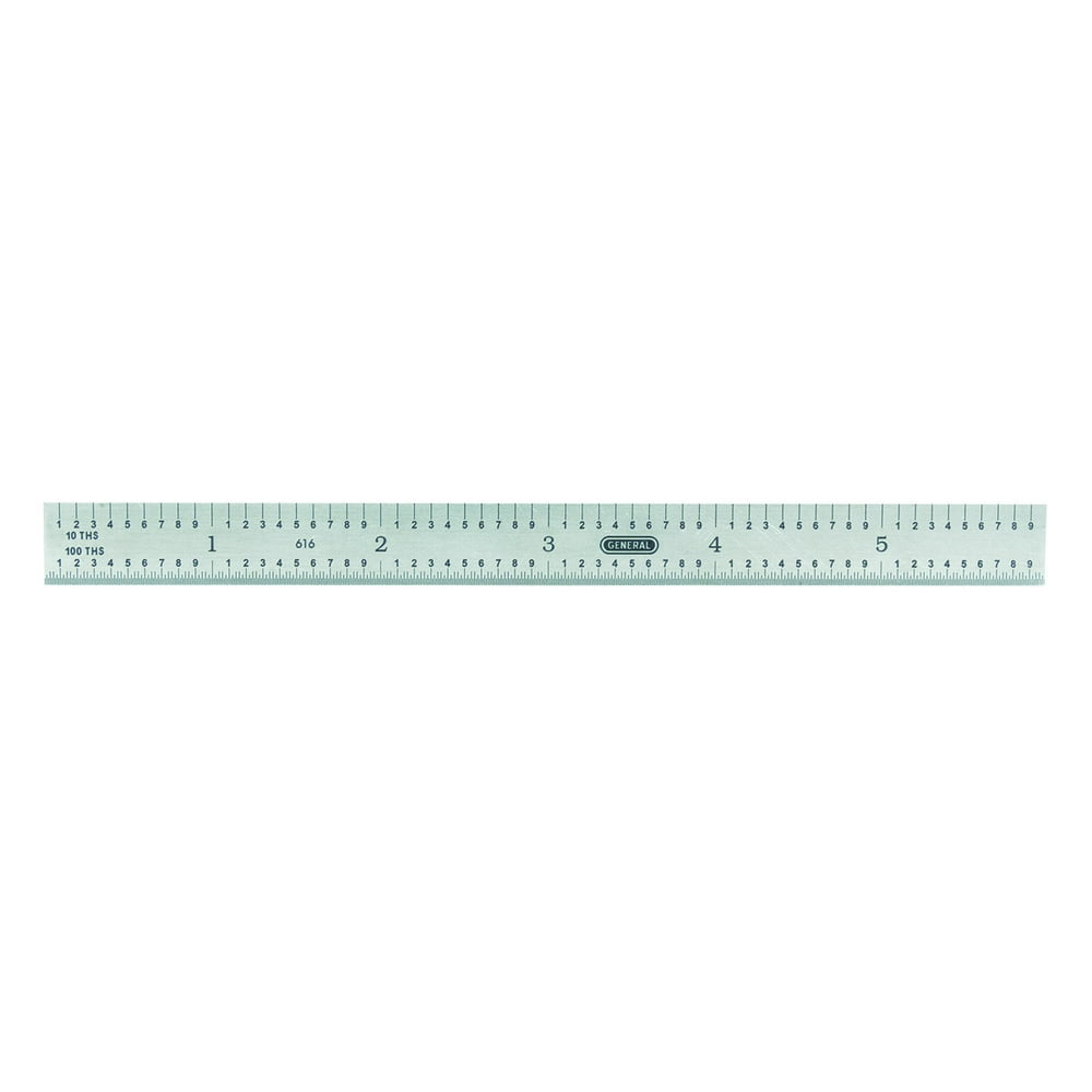 General Tools 616 Flexible Industrial Straight Edge Ruler, Stainless