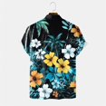 thumbnail image 4 of Mens Hawaiian Shirt Short Sleeve Button Down Shirts Tropical Floral Summer Beach Shirts,S-3XL, 4 of 7