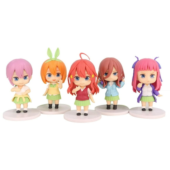 5Pcs Quintessential Quintuplets Anime Figure Vivid Expression Smallest Detail Solid Nakano Miku Action Figure Model