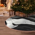 thumbnail image 5 of KLL Christmas Tree Skirt,Party Decorations Farmhouse for Christmas Decorations Holiday Party 30" -Abstract Black White Swirls, 5 of 6