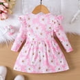 thumbnail image 6 of Sngxgn Toddler Girls Dresses Long Sleeve Tutu Party Dress for Girl(Pink,12M), 6 of 7