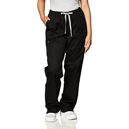 

WonderWink Women s Petite Wonderwork Straight Leg Cargo Scrub Pant Petite Black Small Petite