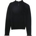 thumbnail image 2 of Free People Womens Ruffled Pullover Sweater, black, M, 2 of 2