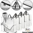 thumbnail image 5 of Bolsa de almacenamiento transparente en juego de 4, bolsa de mudanza grande XXL de 60x60 cm con asa de transporte, bolsa de almacenamiento para ropa, juguetes, edredón para lavandería, garaje o desván, 5 of 5
