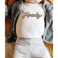 thumbnail image 3 of Howdy Rope Script Baby Bodysuit for Girls and Boys Trendy Vintage Country Western Outfit Natural Bodysuit 12 Months, 3 of 3