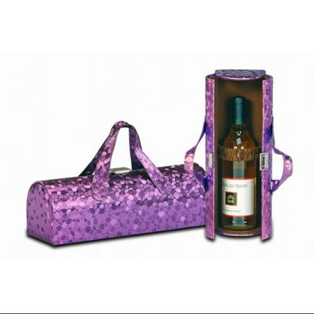 Fashion Avenue Flirtatious Single Wine Bottle Box Clutch - Purple Mosaic Sequin