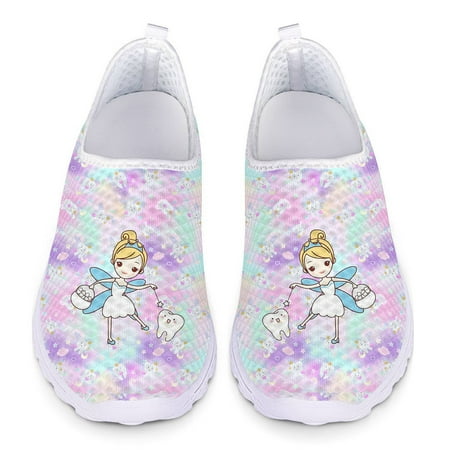 

Cartoon Nurse Dental Print Summer Loafers Women Casual Shoes Slip On Mesh Footwear Breathable Fitness Ladies Flats Woman Sneaker