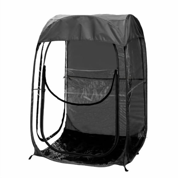 Portable Pop Up Sports Tent, Outdoor Instant Shelter for Sports Events, Camping & Fishing, Windproof & Rainproof Protection, Black