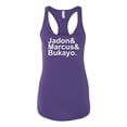 thumbnail image 2 of Wild Bobby, Jadon & Marcus & Bukayo, Sports, Women Racerback Tank Top, Purple Rush, Small, 2 of 5