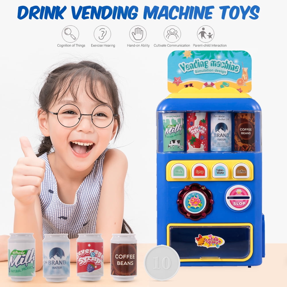 Adorable Vending Machine Toy for Kids Electronic Drink Machine Toys for Children 