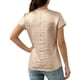 thumbnail image 5 of Camisas de Cuello Redondo de Color Sólido de Manga Corta de las Mujeres, Blusa Casual para el Uso Diario de Primavera Verano, 5 of 8