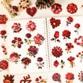 thumbnail image 4 of 56PCS Red Rose Scrapbook Stickers, Waterproof Tiny Aesthetic Self-Adhesive Vintage Scrapbooking Stickers for Junk Journal Supplies, 4 of 5