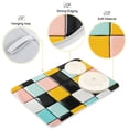 thumbnail image 3 of Yayeee Dish Drying Mat for Kitchen Counter 16"x18" Microfiber Absorbent Pad, Yellow Checkered Pattern, 3 of 7