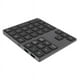 thumbnail image 1 of Teclado numérico inalámbrico de 34 teclas con función de concentrador, distribución en inglés, recargable. Negro, 1 of 3
