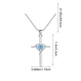 thumbnail image 3 of NWOKYZGH Sterling Silver Cross Necklace for Women Men Silver Plated Birthstone Necklaces CZ Silver Necklace for Easter or Christmas, 3 of 6