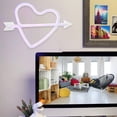 thumbnail image 2 of Senjay LED Wall Lamp PVC Warm White Blue Purple Pink Red Battery USB Powered Light, 2 of 8