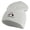 White, variant on Memphis Guitars Embroidered 8 Inch Solid Knit Short Beanie Made in USA - Dark Ash OSFM
