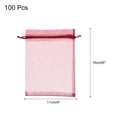 thumbnail image 2 of 100 piezas de bolsas de organza 4x6 pulgadas con cordón, bolsas de favor de malla transparente color rojo oscuro, 2 of 7