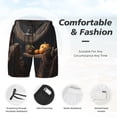 thumbnail image 2 of Kdxio Modern Skull Sisters Print Men's Swim Trunks with Compression Liner 7 Inch Inseam Quick Dry Swim Shorts, 2 of 5