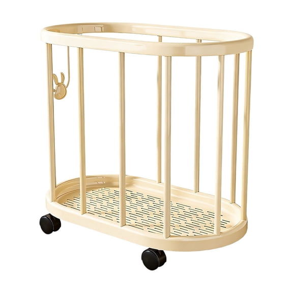 Large Capacity Fitness Equipment Storage Basket - Portable Laundry Bin for Yoga Mat, Bathroom & Household Storage ( White )