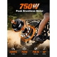 thumbnail image 5 of ESKUTE M300 Electric Bike for Adults, Full Suspension Fat Tire Mountain Ebike, 48V 20.8Ah Removable Battery, 750W Motor, Up to 20MPH, 80 Miles Electric Bicycle Black with Phonebag & Lock, UL2849, 5 of 7