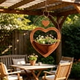 thumbnail image 4 of Linnome Metal Hanging Flower Pot Heart Shaped Wall Mount Planter for Garden Patio Indoor Outdoor Decor 13x8.3in, 4 of 6