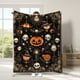 thumbnail image 5 of Halloween Flannel Throw Blanket Pumpkin Maple Leaf Print Lightweight Soft Warm Shawl for Adults Couch Bed Decor All Season Home Outdoor Camping Gift, 5 of 6
