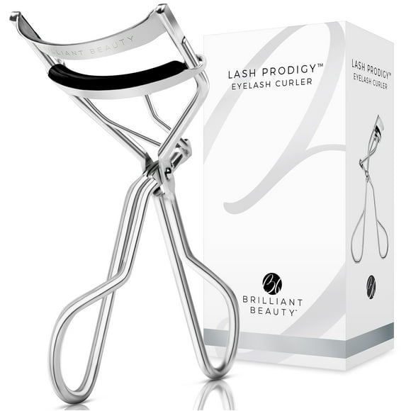 Brilliant Beauty Eyelash Curler - Award Winning - With Satin Bag & Refill Pads - No Pinching, Just Dramatically Curled Eyelashes & Lash Line in Seconds. Get Gorgeous Eye Lashes Now