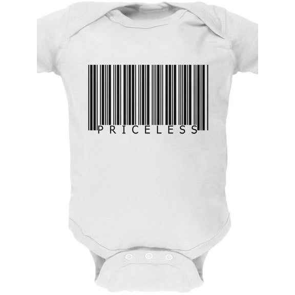 Priceless Barcode White Baby One Piece - 9-12 months
